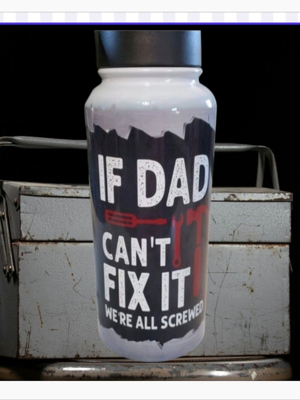 IF DAD CAN'T FIT IT... 32oz Hydro Handle Bottle Tumbler 💜sale